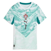 Camiseta Portugal Cristiano Ronaldo #7 Segunda Equipación Replica Mundial 2026 para mujer mangas cortas